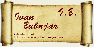 Ivan Bubnjar vizit kartica